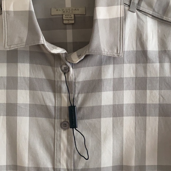 BURBERRY Brit Short Button Shirt - Picture 6 of 9